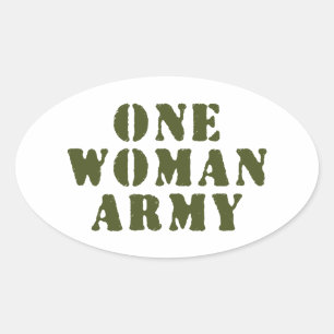 EINE FRAU ARMY OVALER AUFKLEBER