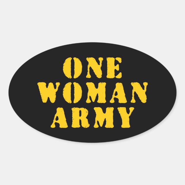 EINE FRAU ARMY OVALER AUFKLEBER (Vorderseite)