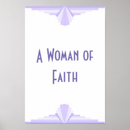 Eine Frau des Glaubenplakats Poster