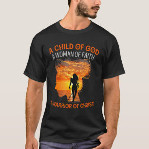Eine Frau des Glaubens und ein Krieger Christi Chr T-Shirt