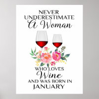Eine Frau, die im Januar Wein Liebe
