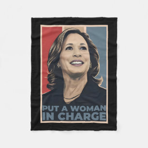 Eine Frau, die Kamala Harris für den Präsidenten l Fleecedecke