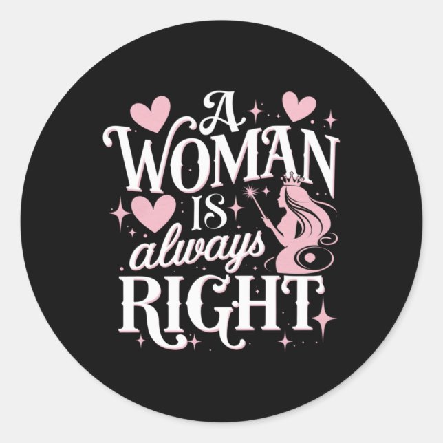 Eine Frau hat immer den richtigen Sticker (Vorderseite)