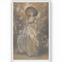 Eine Frau im Garten mit Kind