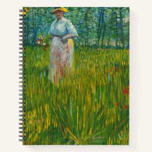 Eine Frau im Garten spazieren - Vincent van Gogh Notizbuch