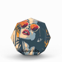 Eine Frau im Retro-Stil