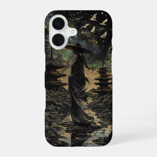 eine Frau im traditionellen japanischen Kleidungsd iPhone 16 Hülle
