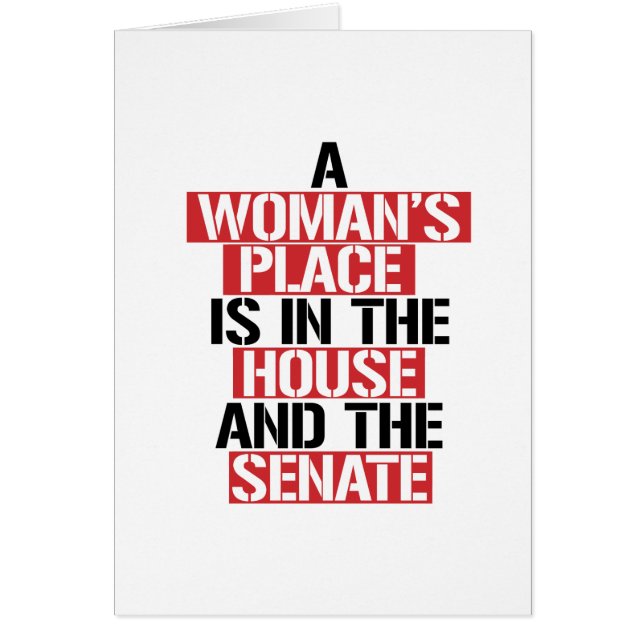 Eine Frau ist im Haus und im Senat. (Vorne)