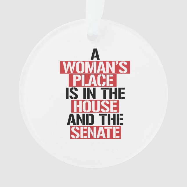 Eine Frau ist im Haus und im Senat. Ornament (Vorderseite)