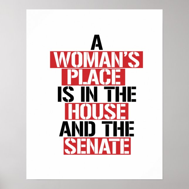 Eine Frau ist im Haus und im Senat. Poster (Vorne)