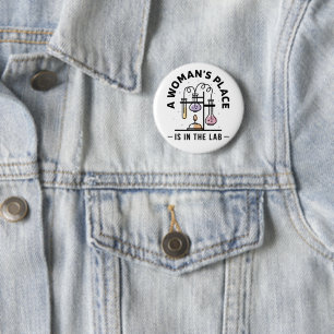 Eine Frau ist im Labrador - Wissenschaftlerin Button