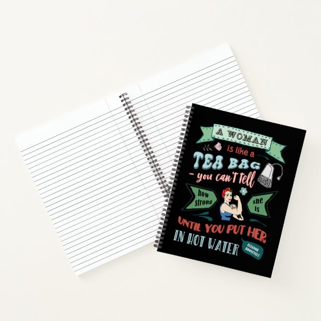 Eine Frau ist wie eine Teetasche Notizbuch (Innenseite)