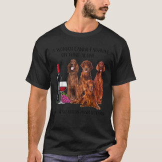 Eine Frau kann allein in Irland nicht auf Wein übe T-Shirt