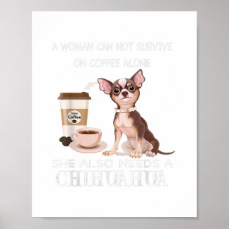 eine Frau kann nicht allein auf Kaffee überleben s Poster