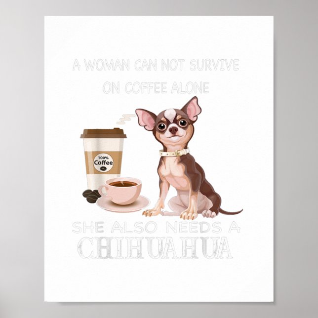 eine Frau kann nicht allein auf Kaffee überleben s Poster (Vorne)