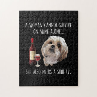 Eine Frau kann nicht allein auf Wein überleben, di