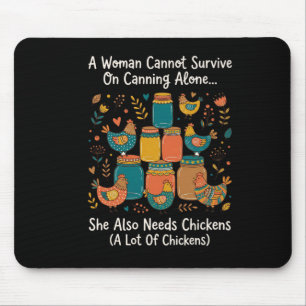 Eine Frau kann nicht allein von der Konservenherst Mousepad