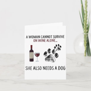Eine Frau kann nicht allein von Wein überleben, si Karte