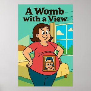 Eine Frau mit Ansicht - Cartoon Edition Poster