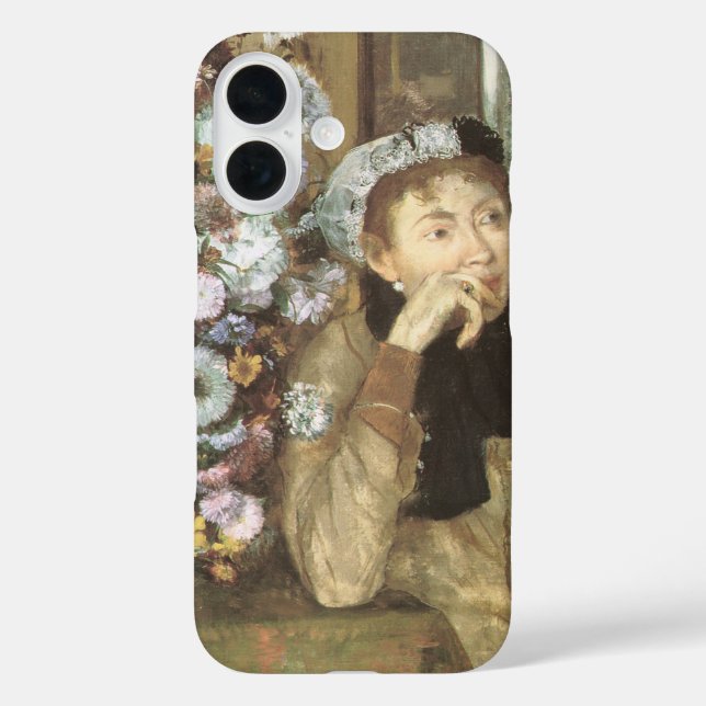 Eine Frau mit Chrysanthemen von Edgar Degas title_seo2 (Rückseite)