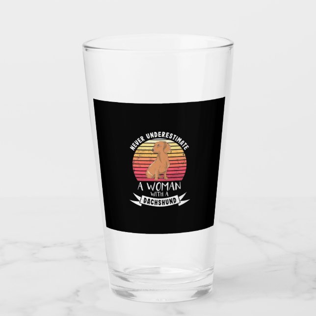 Eine Frau mit einer Dackel Glas (Vorderseite)