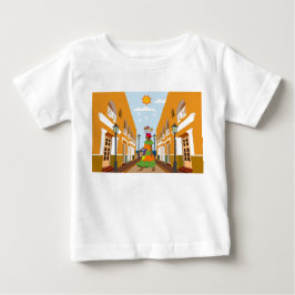 Eine Frau mit einer Schüssel Obst in Kolumbien Baby T-shirt