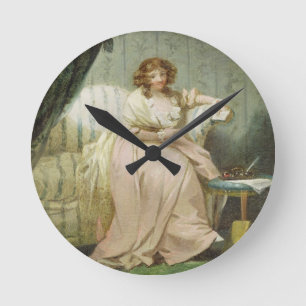 Eine Frau rief Anne, die Ehefrau des Künstlers, Runde Wanduhr