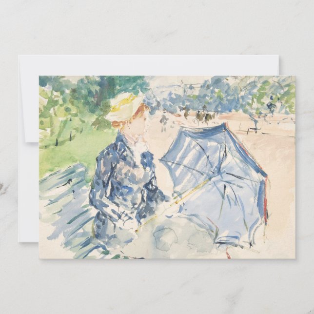 Eine Frau sitzt auf einer Bank | Berthe Morisot (Vorderseite)