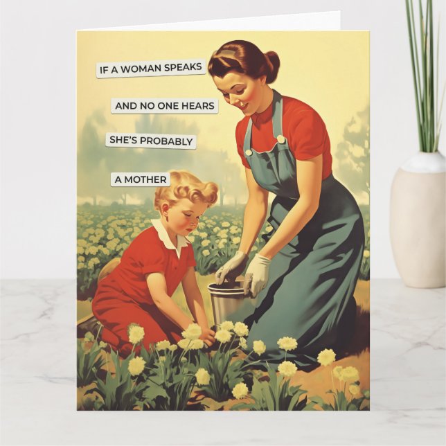 EINE FRAU SPRICHT KARTE (Vorderseite)