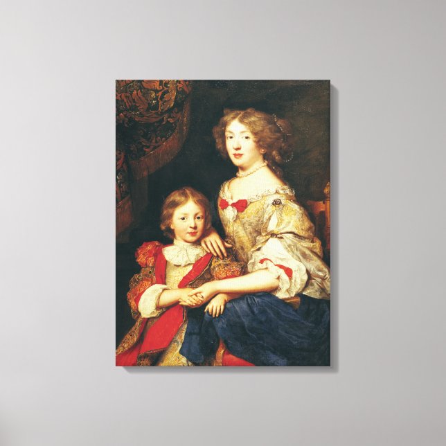 Eine Frau und ihr Sohn Leinwanddruck (Vorderseite)