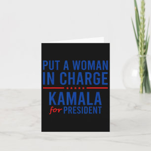 Eine Frau unter der Leitung von Kamala Harris demo Karte
