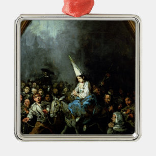 Eine Frau verdammt durch die Inquisition Silbernes Ornament