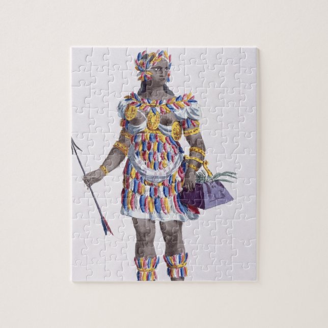 Eine Frau von Honduras, 1780 (farbiger Stich) (Vertikal)