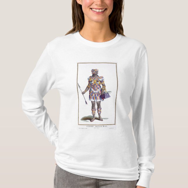 Eine Frau von Honduras, 1780 (farbiger Stich) T-Shirt (Vorderseite)