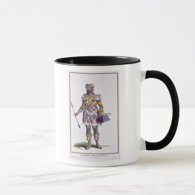 Eine Frau von Honduras, 1780 (farbiger Stich) Tasse (Rechts)