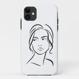Eine Frauenfront Zeichne 4 Case-Mate iPhone Hülle