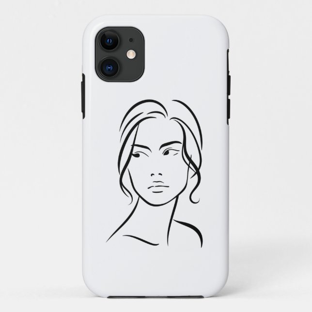 Eine Frauenfront Zeichne 4 Case-Mate iPhone Hülle (Rückseite)