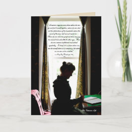 Eine Frauenhöhle - Viktorianisches Zitat Karte