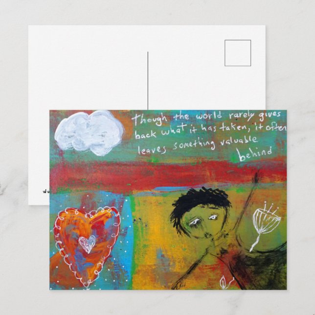 Eine Frauenkummer Postkarte (Vorne/Hinten)