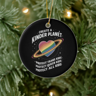 Eine freundlichere Welt für LGBTQ-Jugendliche scha Keramik Ornament