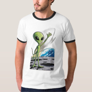 Eine freundschaftliche Alien schwindet T-Shirt