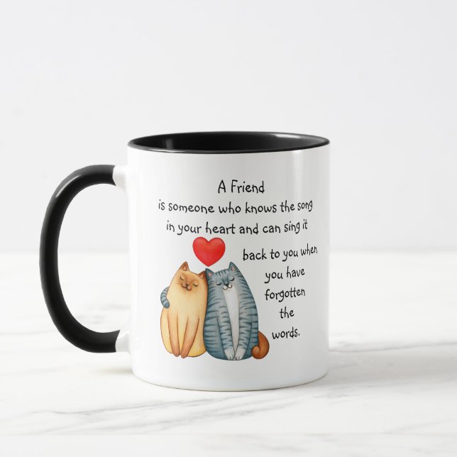 Eine Freundschaftsgemeinde - Liebe zitieren Niedli Tasse (Links)