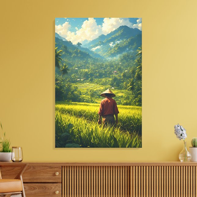 Eine Friedliche Ernte Leinwanddruck (Insitu (Wohnzimmer))