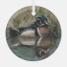 Eine Friedliche Reflektion Ornament Aus Glas