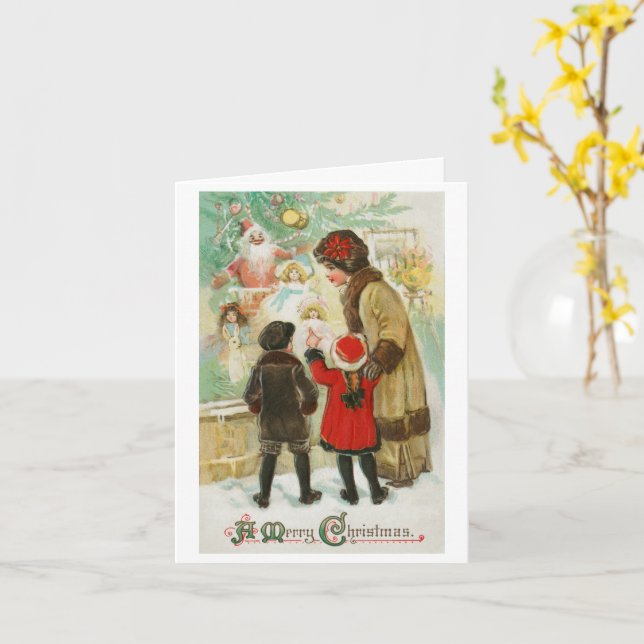 Eine frohe Weihnachtskarte (1912) Karte (Gelbe Blume)