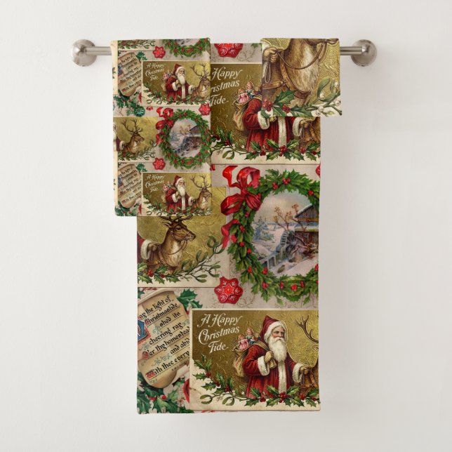 Eine frohe Weihnachtszeit Badhandtuch Set (Insitu)