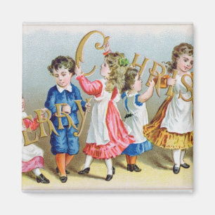 Eine fröhliche Christmas', viktorianische Magnet