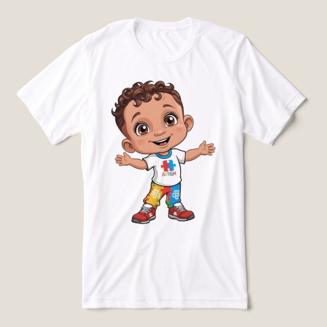 Eine fröhliche Feier zur Sensibilisierung für Auti Tri-Blend Shirt (Design Vorderseite)
