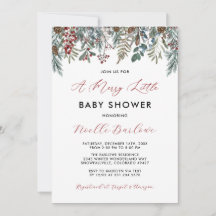 Eine fröhliche kleine Baby-Dusche im Winter-Einlad