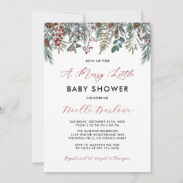 Eine fröhliche kleine Baby-Dusche im Winter-Einlad Einladung